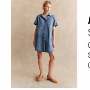 Sezane Ana Dress Light Blue - Size 8